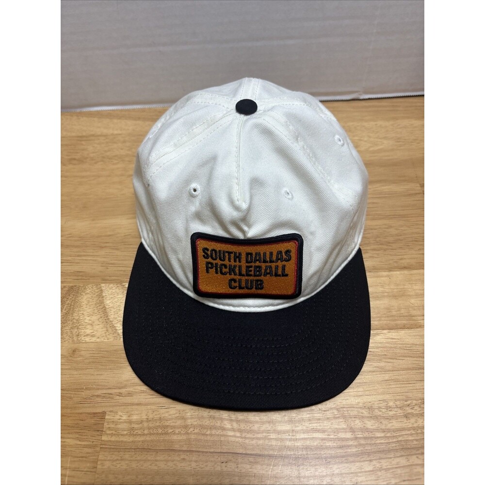 Pickleball South Dallas Sports Club Hat Cap Snapback Off White Adjustable